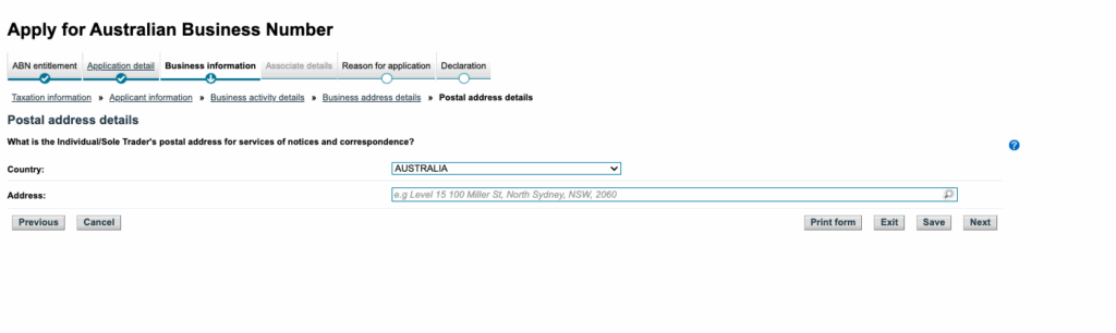 INFOS ABN AUSTRALIE